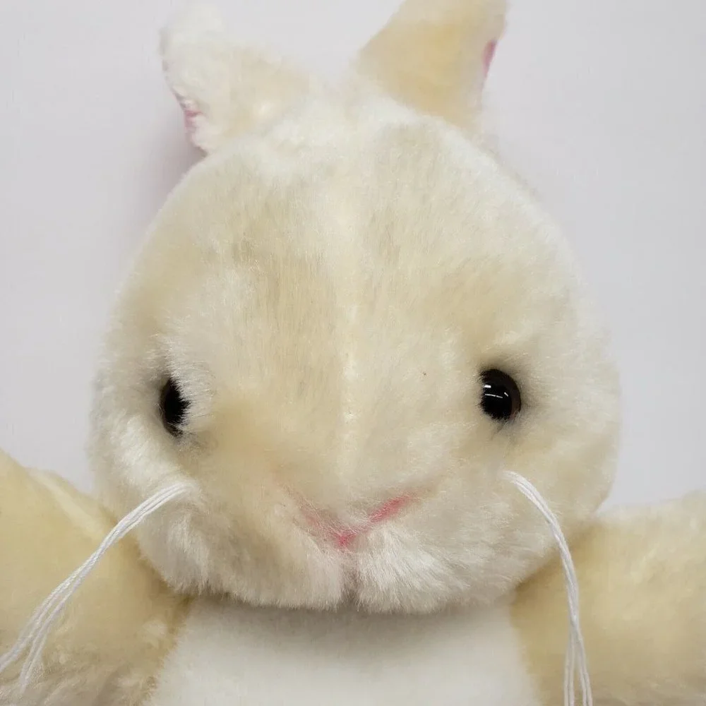 Running Press Book 13" Cream White Bunny Rabbit Pink Ears 1998 Vintage Plush - Picture 3 of 4